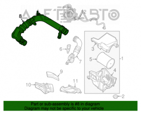 Air duct from the filter Ford Focus mk3 15-18 rest 1.0T
