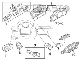 Trunk lid release button interior Mazda 3 14-18