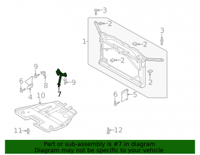 Hood lock plate Mazda6 03-08