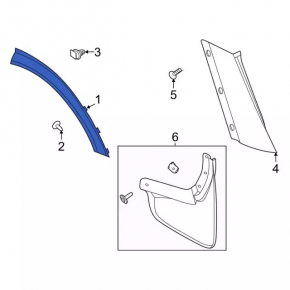 Rear Left Front Wing Arch Trim Ford Explorer 20-