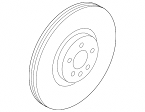 Rear left brake disc for Jaguar I-Pace 19-25 350/32mm