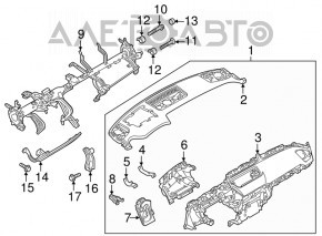 Dashboard front panel without AIRBAG Mazda CX-9 16-