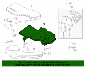 Nissan Rogue Sport 17-22 air duct to filter, broken mount