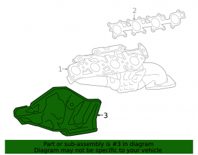 Right manifold guard for Toyota Sequoia Tundra 2008-2016 4.6 5.7