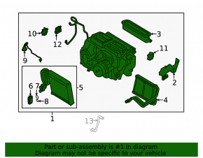Heater assembly Nissan Altima 19-24 manual
