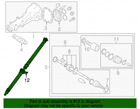 Driveshaft driveshaft Subaru Impreza 17- GK automatic transmission