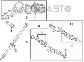 Driveshaft driveshaft Subaru Impreza 17- GK automatic transmission
