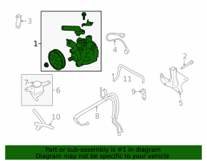 Power steering pump Subaru Impreza WRX GH 08-14