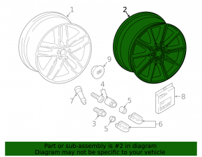 Wheel disk R21 Audi Q7 20-24