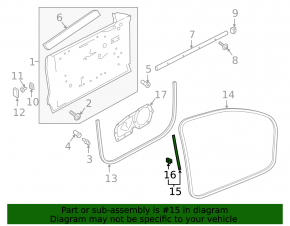 Front right door seal bracket for Audi Q8 19-25