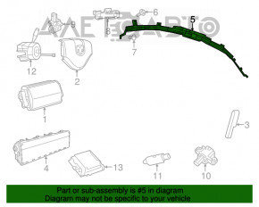 Airbag airbag side curtain left Chrysler 300 11-14