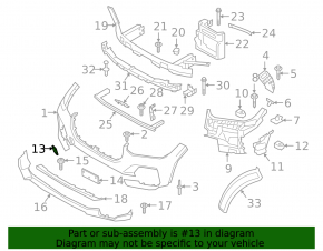 BMW X5 G05 19-23 Front Bumper Tow Hook Cap