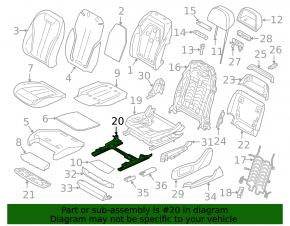 Driver's seat runner left BMW 5 G30 17-23 without frame, electric