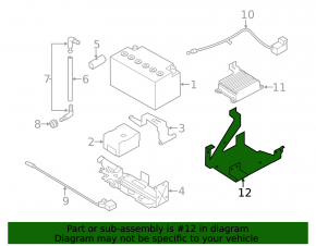 Battery mount BMW 5 F10 11-16