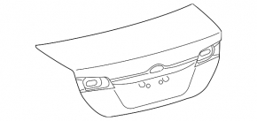 Trunk lid Toyota Camry v50 12-14 usa SE for spoiler and camera