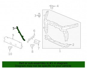 TV strut right Acura TLX 15-