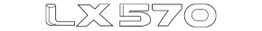 Emblem inscription LX570 trunk door Lexus LX570 08-21
