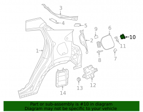 Lexus UX 19-26 Fuel Filler Door Lock Bracket