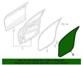 Door seal front right Hyundai Tucson 16-21