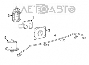 Wiring for rear bumper parking sensors Lexus RX350 RX450h 16-19