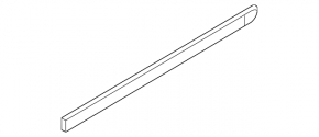 Lower rear left door trim for Nissan Rogue 14-20 black