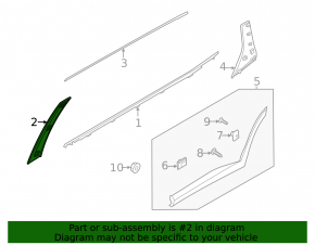 Hyundai Palisade 20-25 front side door trim, rear right