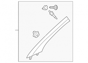 Upper right front pillar trim for Hyundai Tucson 19-21, gray