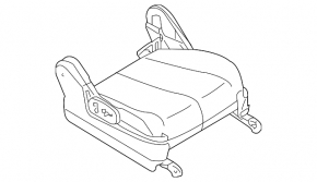 Nissan Murano z50 03-07 passenger seat without airbag, black velour