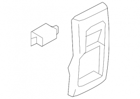 Rear center console trim Nissan Murano z51 09-14 for box, beige, scratches