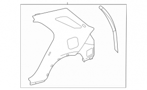 Quarter wing rear right Mercedes W167 GLE 350 450 20-23
