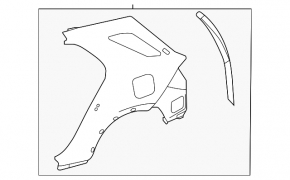 Quarter wing rear right Mercedes W167 GLE 350 450 20-23