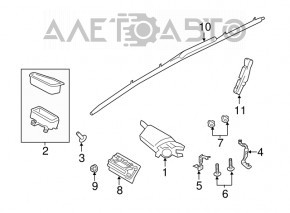 Airbag side curtain right Ford Escape MK3 13-15 type 1