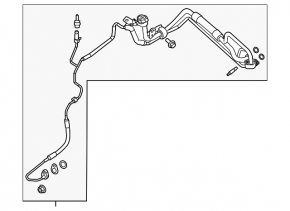 Air Conditioner Hose Rear Row Ford Flex 13-19