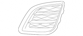 Front bumper grille left Mazda CX-7 10-12 rest