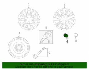 Wheel nut d21 M12x1.5 Mazda 6 18-19 type 2