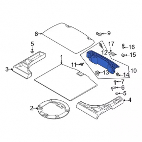 Ford Escape MK4 20-23 trunk opening trim, black, scratches