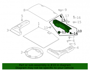Ford Escape MK4 20-23 trunk opening trim, black, scratches