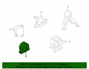 Front engine mount for Mitsubishi Outlander 2007-2013 2.4, 3.0