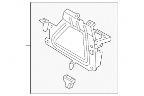 Mazda 6 18-21 2.5 Engine Computer ECU Bracket, Middle Part