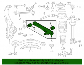 Lower control arm, front right, rear, Jaguar XE 17-20 RWD