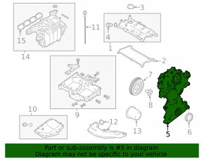 Nissan Altima 19- 2.5 Front Engine Cover