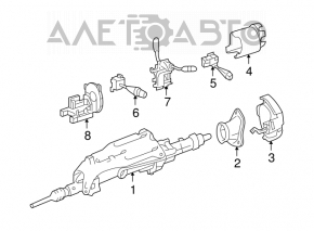 Mercedes X164 GL steering column cover, brown