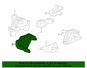 Right engine bracket for Chevrolet Volt 11-15
