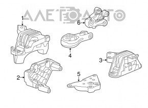 Right engine bracket for Chevrolet Volt 11-15