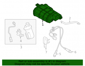 Canister with carbon absorber naked Hyundai Sonata 15-17 1.6T