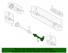 Kia EV6 22-24 rear left intermediate shaft with bracket