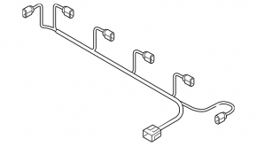 Wiring for the rear bumper of an Audi Q7 16-19 for 4 parking sensors and lights