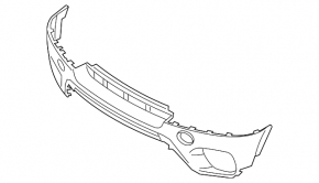 Bare front bumper BMW X5 E70 11-13 rest.