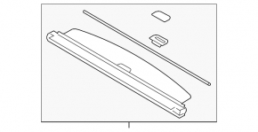 Trunk curtain BMW X3 F25 11-17 black