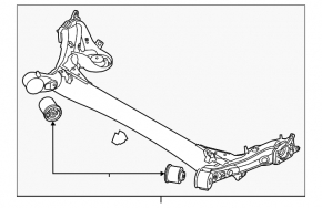 Rear beam Kia Forte 4d 14-18